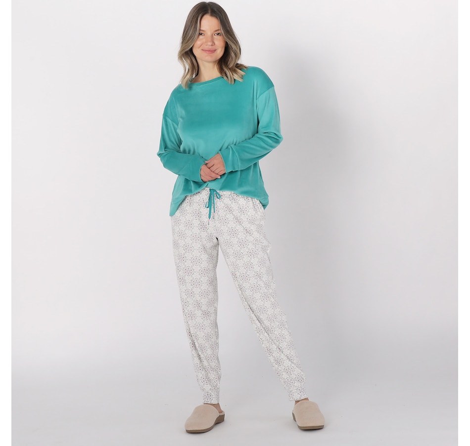 As Is Cuddl Duds Ultra Plush Velvet Fleece Pajama Set 