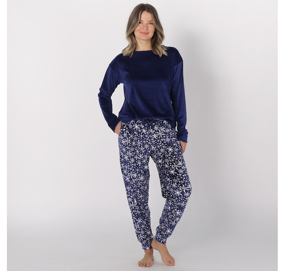 Clothing & Shoes - Pajamas & Loungewear - Pajama Sets & Nightgowns - Cuddle  Duds Ultra Plush Velvet Fleece PJ Set - Online Shopping for Canadians