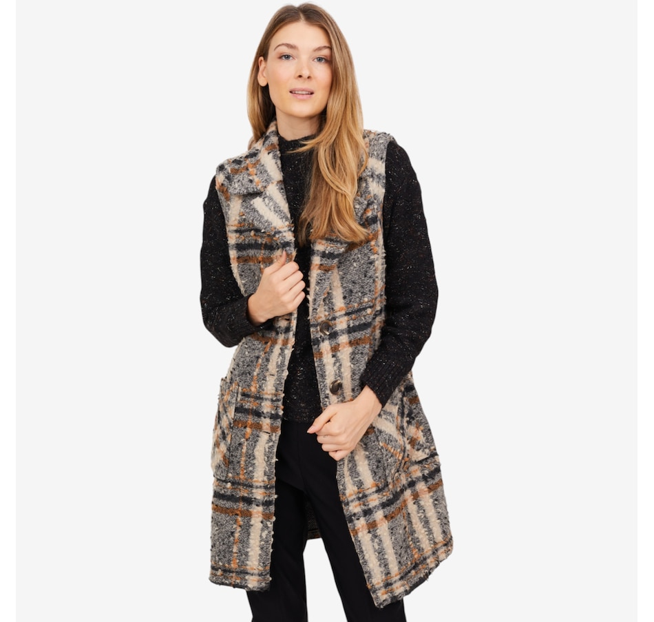 Image 229706_SAST.jpg, Product 229-706 / Price $44.33, claudia ev Wide Notch Collar Button Front Vest from claudia ev on TSC.ca's Fashion department