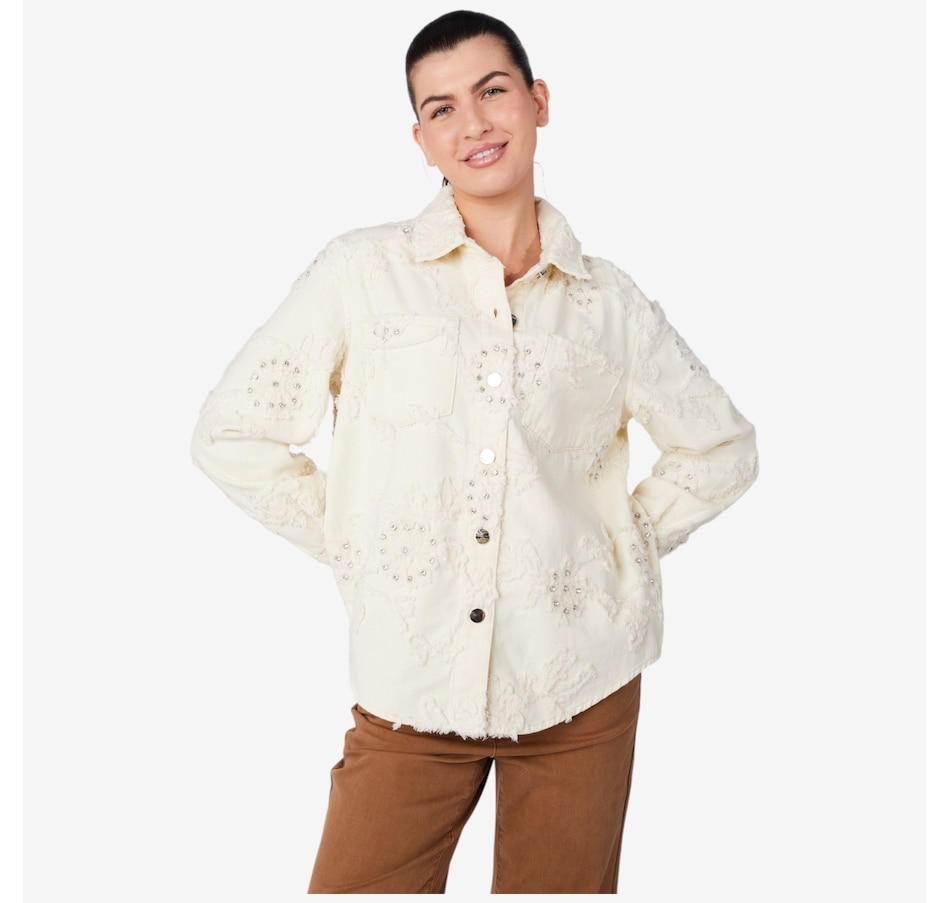 Image 229716_CRM.jpg, Product 229-716 / Price $69.88, claudia ev Shacket with Fancy Applique from claudia ev on TSC.ca's Fashion department