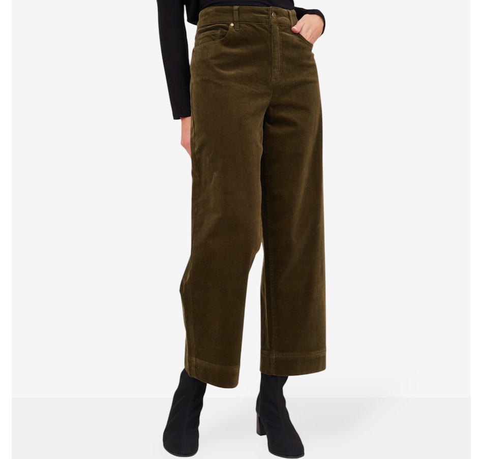 Image 229719_IVYGR.jpg, Product 229-719 / Price $64.88, claudia ev Fly Front Five Pocket Ankle Pant from claudia ev on TSC.ca's Fashion department