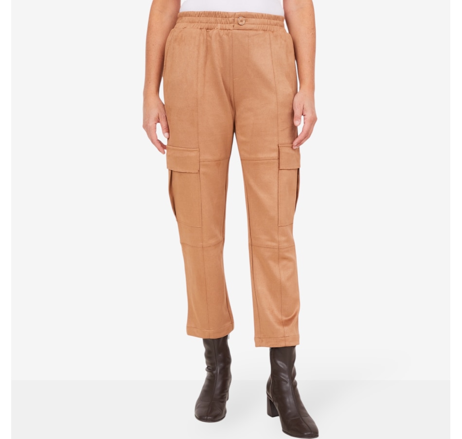 Image 229722_ALMLE.jpg, Product 229-722 / Price $64.88, claudia ev Elastic Waist Cargo Pant from claudia ev on TSC.ca's Fashion department