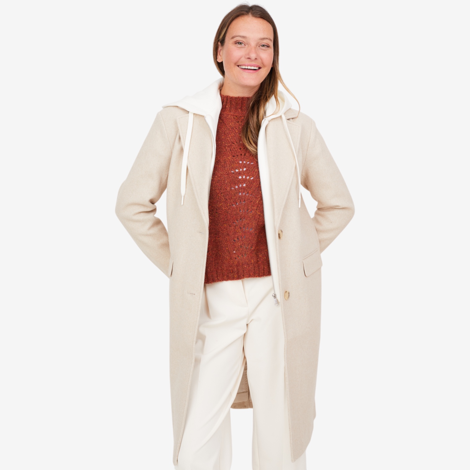 claudia ev Trench Coat with Fooler Hoodie - TSC.ca