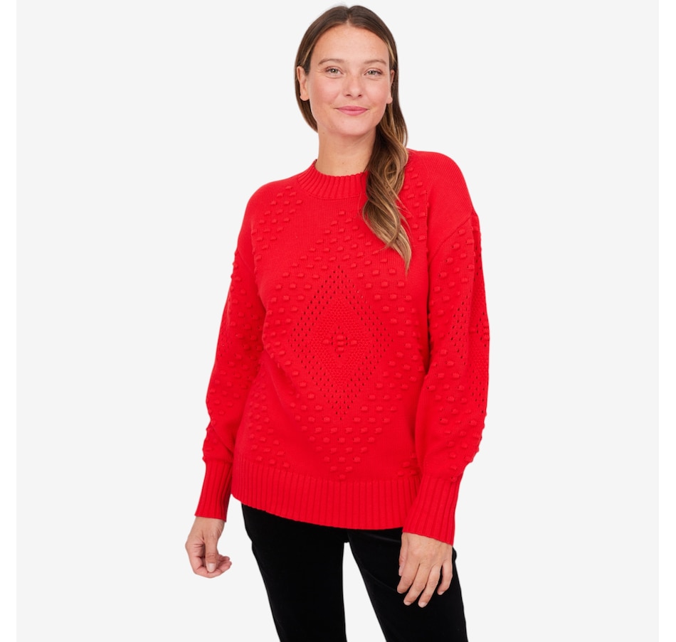 Image 229727_CRNE.jpg, Product 229-727 / Price $64.88, claudia ev Long Sleeve Sweater from claudia ev on TSC.ca's Fashion department