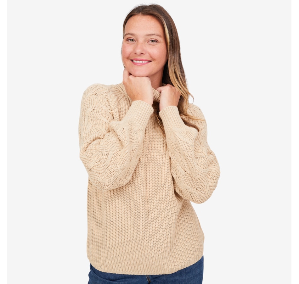 Image 229733_ALTMORE2.jpg, Product 229-733 / Price $34.33, claudia ev Cable Mock Neck Sweater from claudia ev on TSC.ca's Fashion department