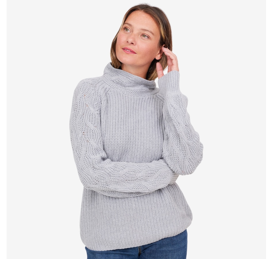 Image 229733_GYM.jpg, Product 229-733 / Price $34.33, claudia ev Cable Mock Neck Sweater from claudia ev on TSC.ca's Fashion department