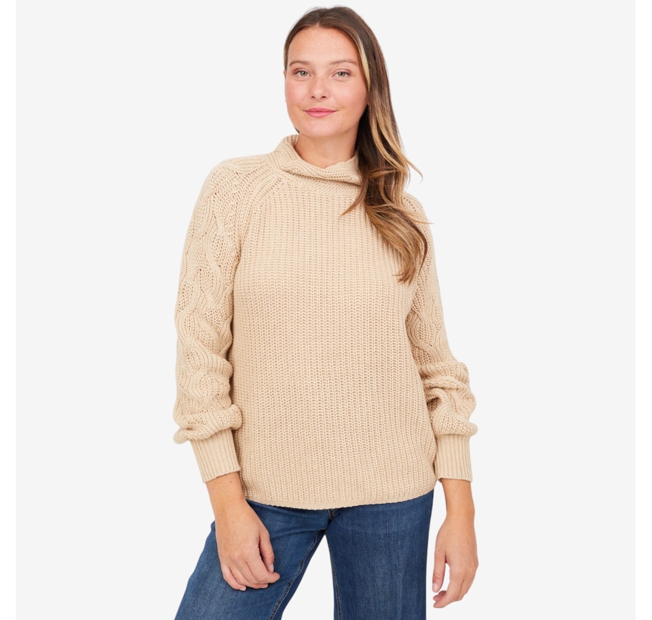 Image 229733_HLATT.jpg, Product 229-733 / Price $34.33, claudia ev Cable Mock Neck Sweater from claudia ev on TSC.ca's Fashion department