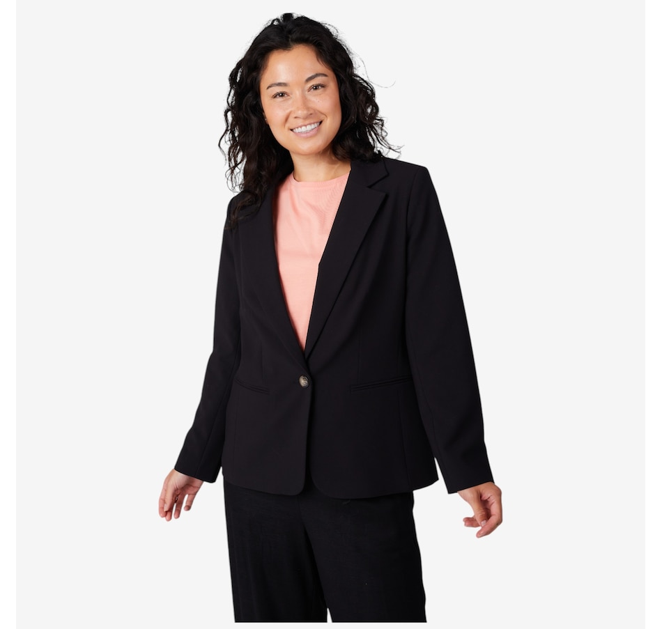 Image 229734_BLK.jpg, Product 229-734 / Price $94.88, claudia ev Long Sleeve Lined Blazer from claudia ev on TSC.ca's Fashion department