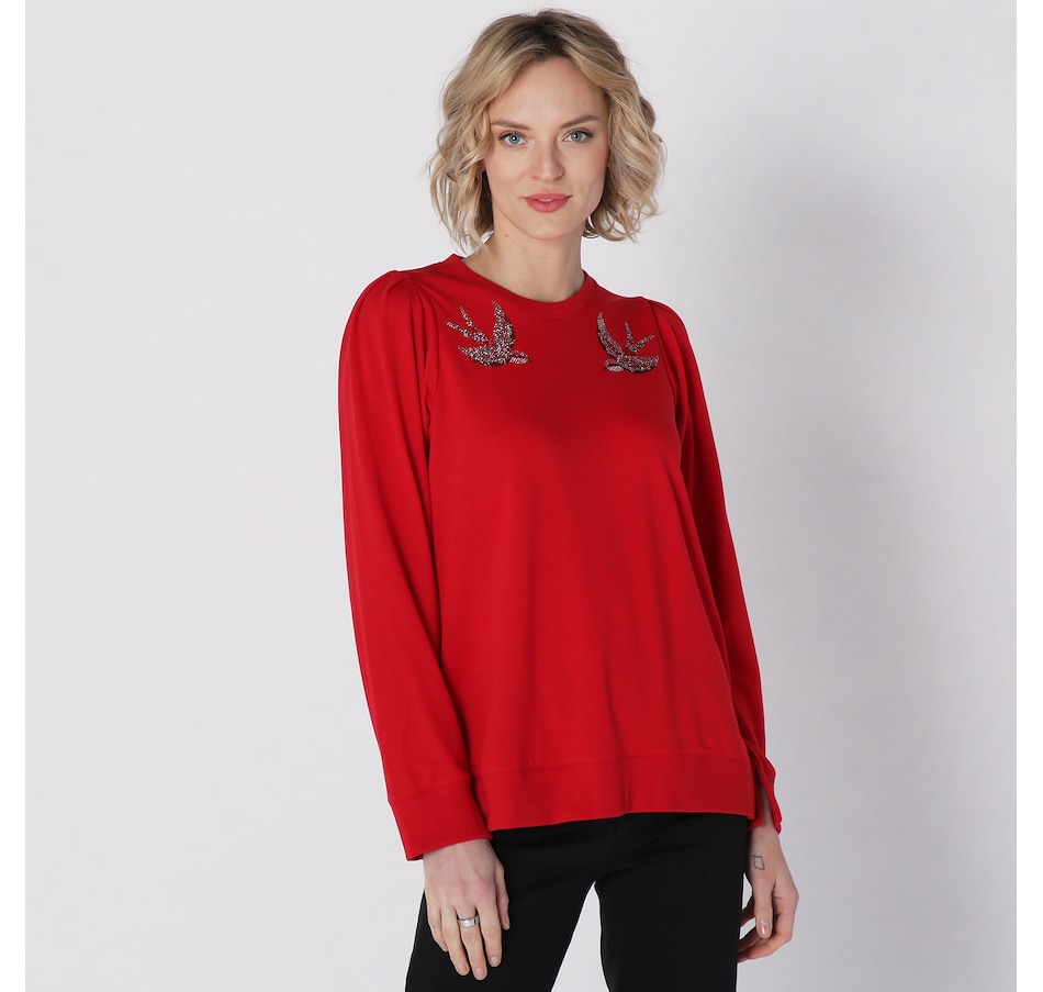 Image 229748_RBY.jpg, Product 229-748 / Price $29.33, Diane Gilman Embellished Sweatshirt from DG2 by Diane Gilman on TSC.ca's Fashion department