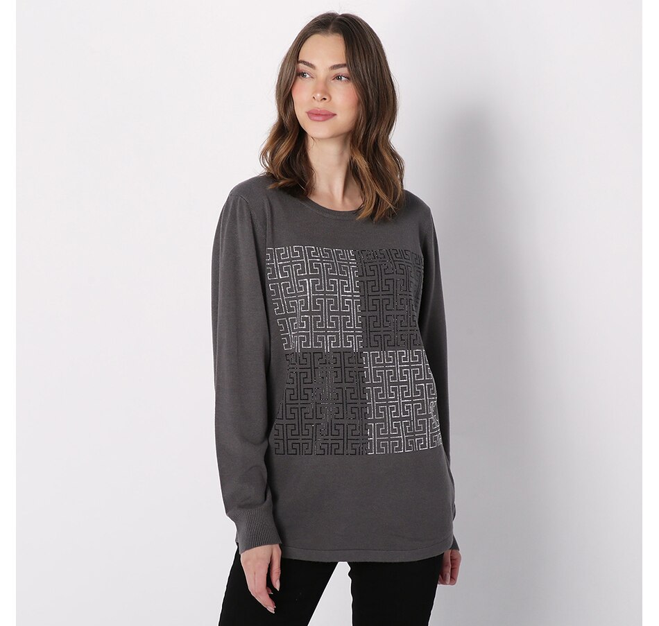 Image 229772_GRY.jpg, Product 229-772 / Price $120.00, Brian Bailey Square Design Sparkle Sweater from Brian Bailey on TSC.ca's Clothing & Shoes department