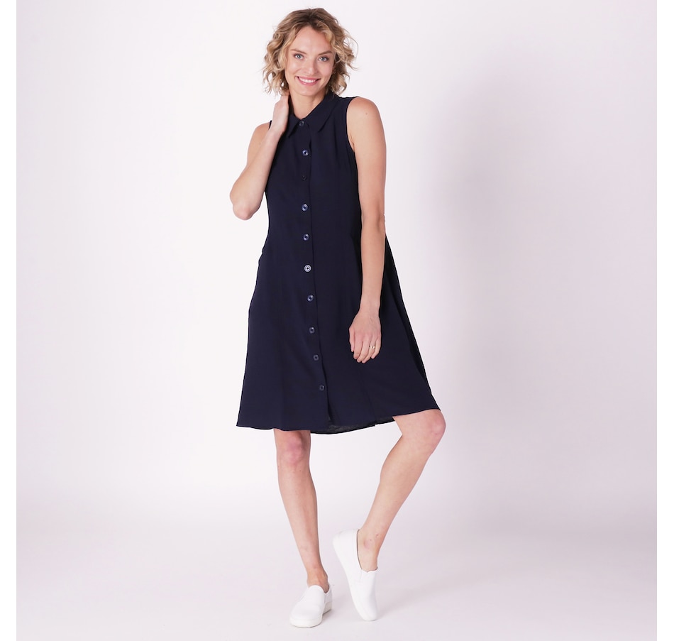 Clothing & Shoes - Dresses & Jumpsuits - Casual Dresses - Nina Leonard  Short Sleeve Collared Shirt Dress - Online Shopping for Canadians