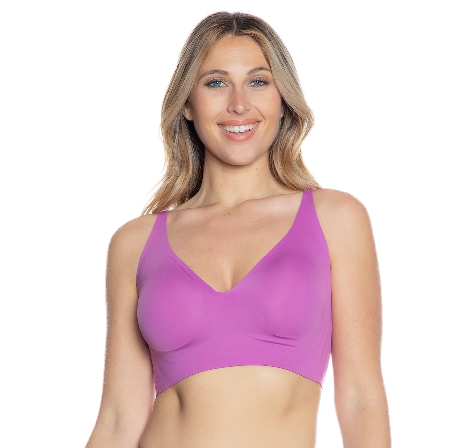 Rhonda Shear Purple Invisible Body Bra Full Coverage Removable Pads NEW -  Helia Beer Co