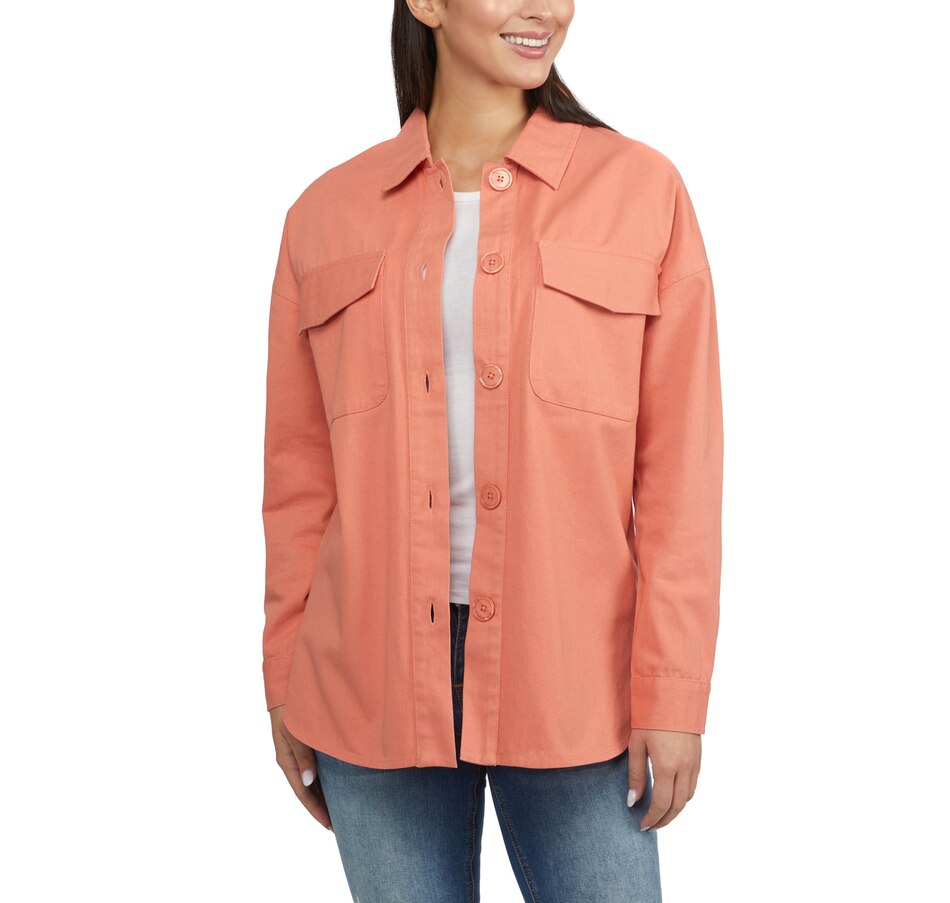 Image 229835_CRL.jpg, Product 229-835 / Price $39.33, Badgley Mischka Cotton Shacket from Badgley Mischka on TSC.ca's Fashion department