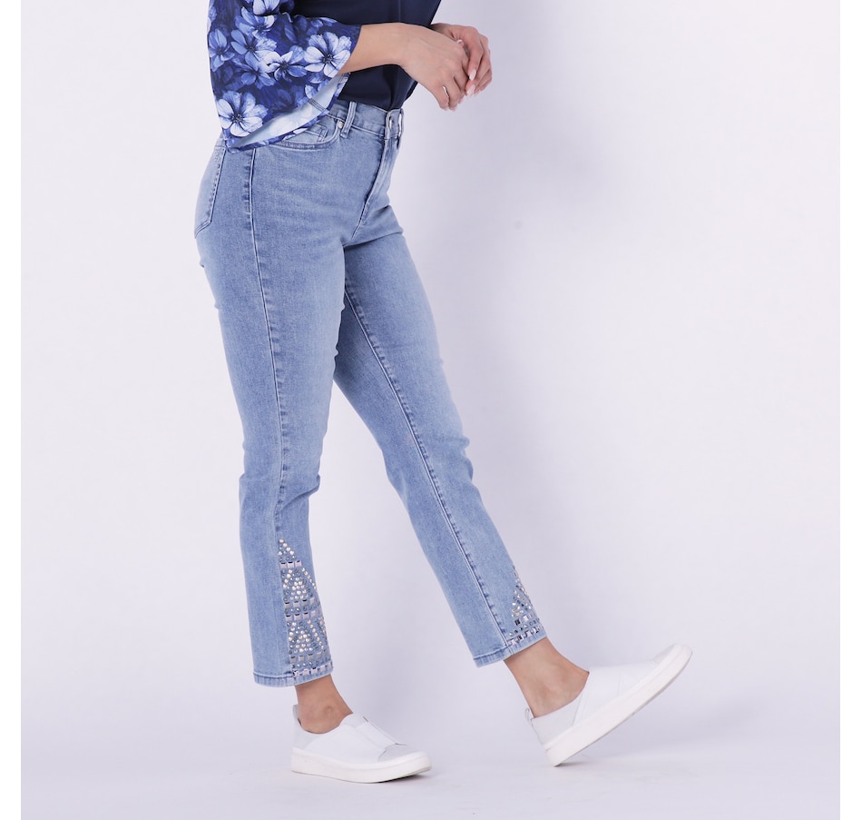 Clothing & Shoes - Bottoms - Jeans - Bootcut - Diane Gilman Floral  Embroidered Bootcut Jean - Online Shopping for Canadians