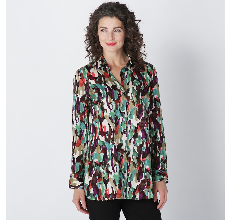 Clothing & Shoes - Tops - Shirts & Blouses - Mr. Max Printed Viscose ...