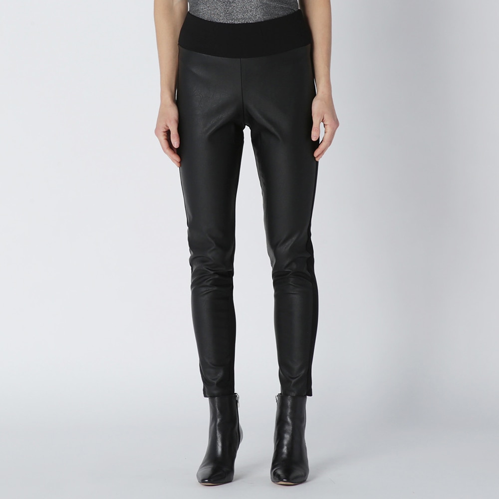 Leather best sale ponte pants