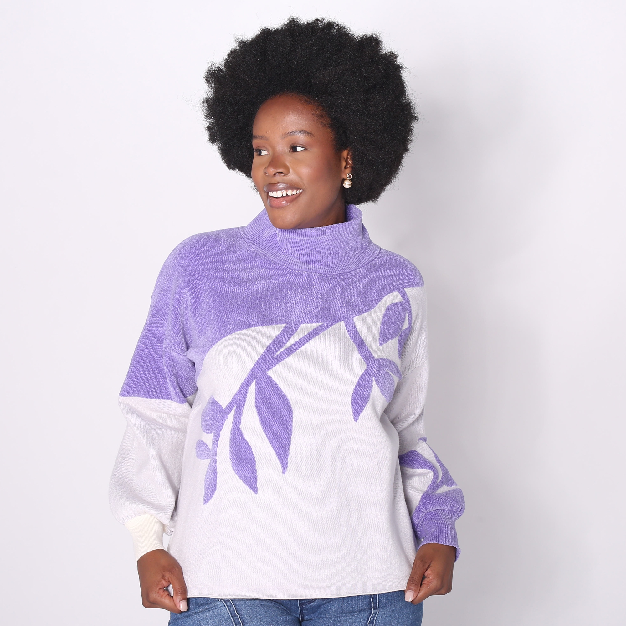 Wynne Style Softknit and Chenille Jacquard Sweater - TSC.ca