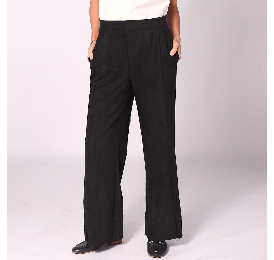 Image 230033_BLK.jpg, Product 230-033 / Price $34.33, Wynne Style Faux Suede Flared Pant from Wynnelayers on TSC.ca's Fashion department