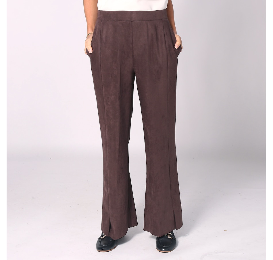 Image 230033_CHO.jpg, Product 230-033 / Price $34.33, Wynne Style Faux Suede Flared Pant from Wynnelayers on TSC.ca's Fashion department