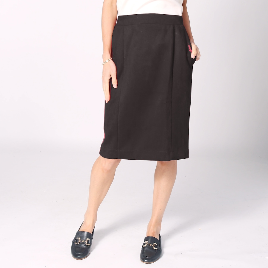 Image 230034_BLK.jpg, Product 230-034 / Price $39.33, Wynne Style Faux Suede Pencil Skirt from Wynnelayers on TSC.ca's Fashion department