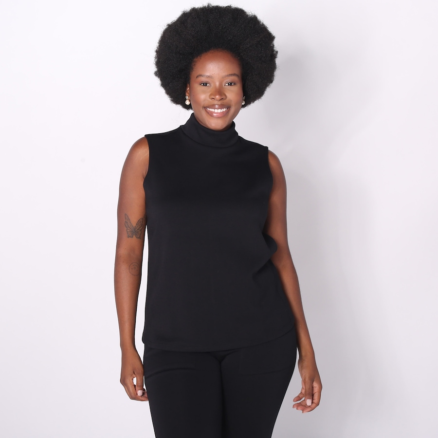 Image 230036_BLK.jpg, Product 230-036 / Price $15.33, Wynne Style Smoothing Scuba Sleeveless Mock Neck Top from Wynnelayers on TSC.ca's Fashion department