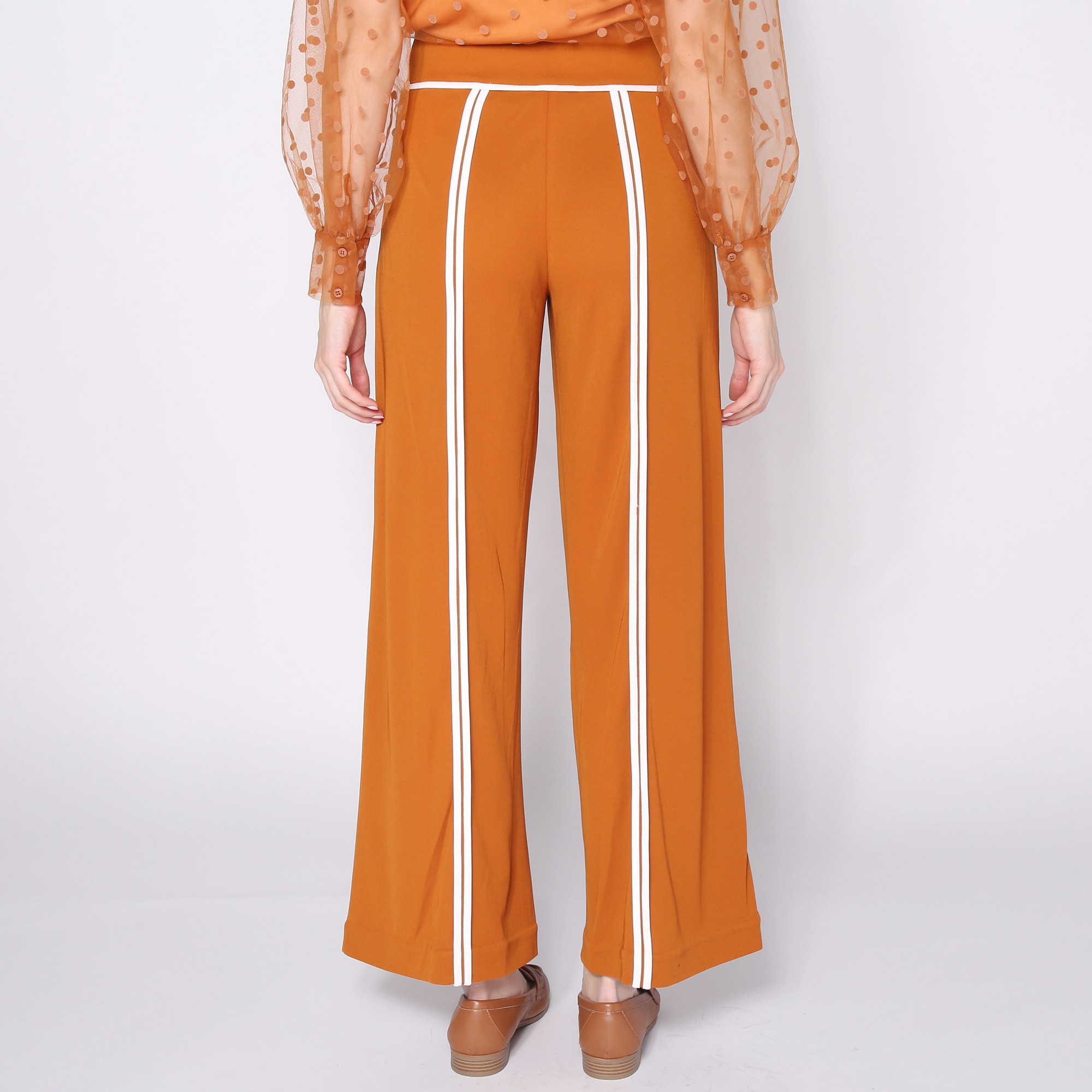 【NONCODE】Corao Two-Tone Stripe Skirt Pants Crinkle Skirt Pants – POKOLOKO