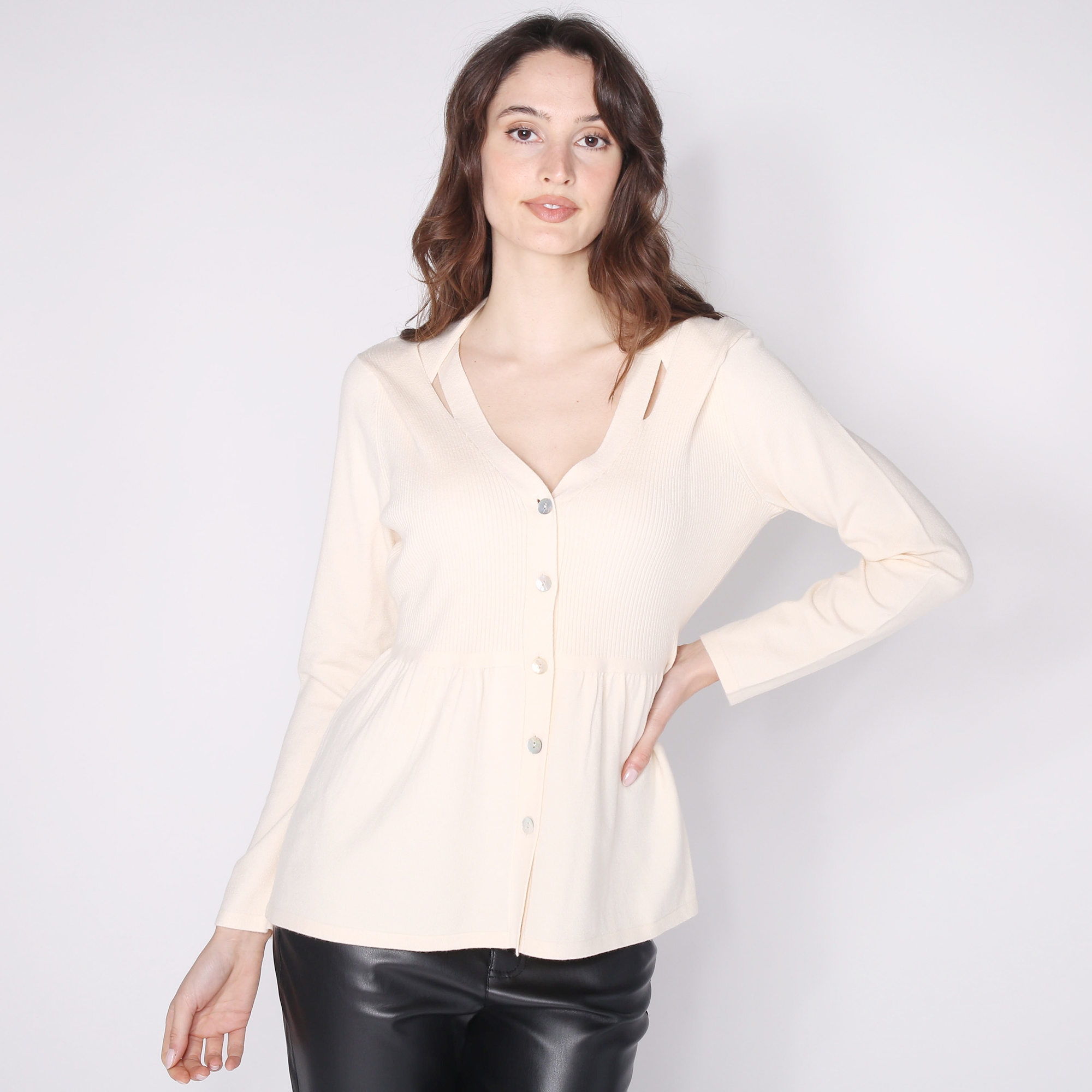 Everyday Jones Cut Out Button Front Cardigan - TSC.ca