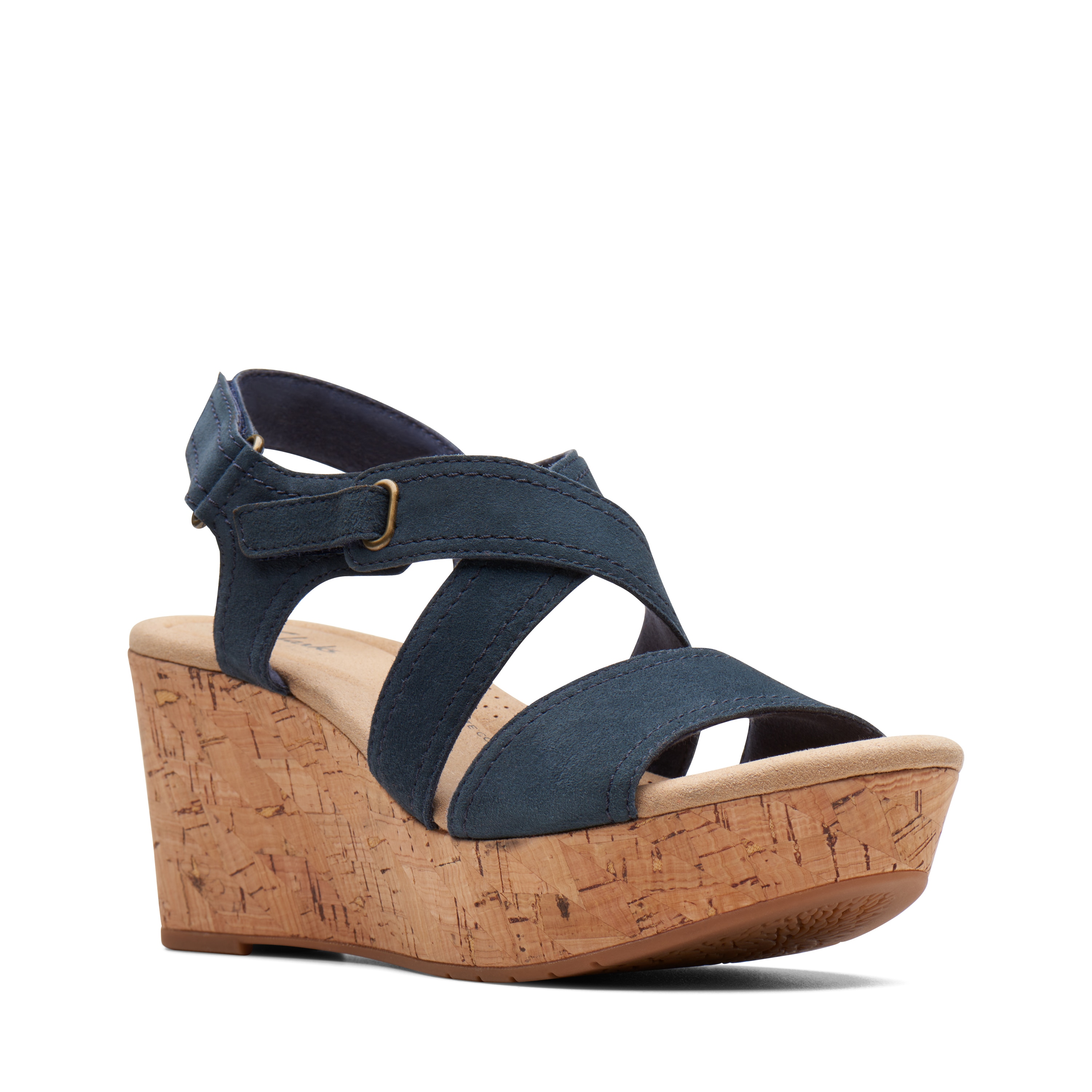 Navy wedge sandals sale