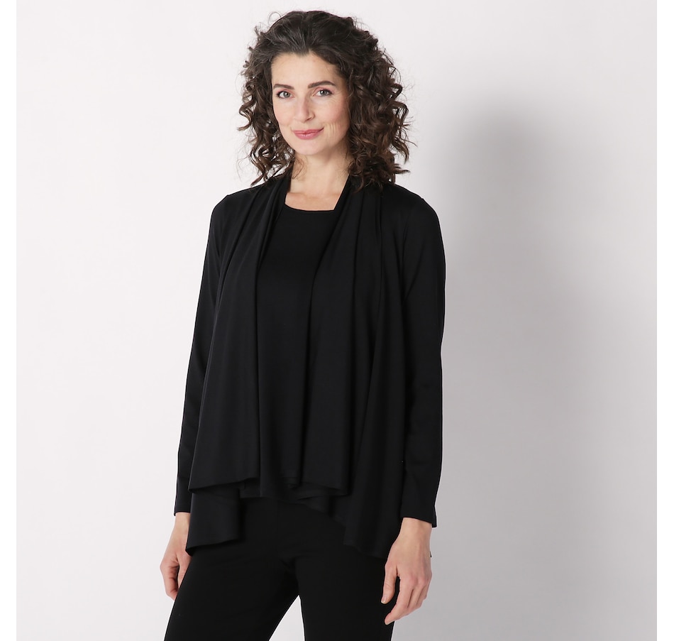 Image 230186_BLK.jpg, Product 230-186 / Price $74.99, Mr. Max Ultra Modal Wrap Cardigan from Mr. Max on TSC.ca's Clothing & Shoes department