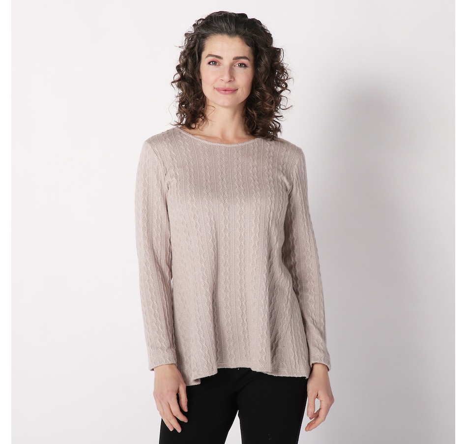 Clothing & Shoes - Tops - Shirts & Blouses - Mr. Max Cable Sweater Knit ...