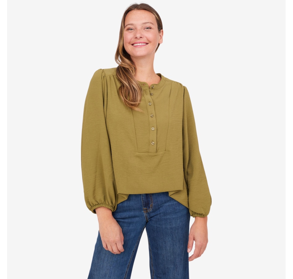 Image 230253_OLVLF.jpg, Product 230-253 / Price $59.88, claudia ev Long Sleeve Blouse from claudia ev on TSC.ca's Fashion department