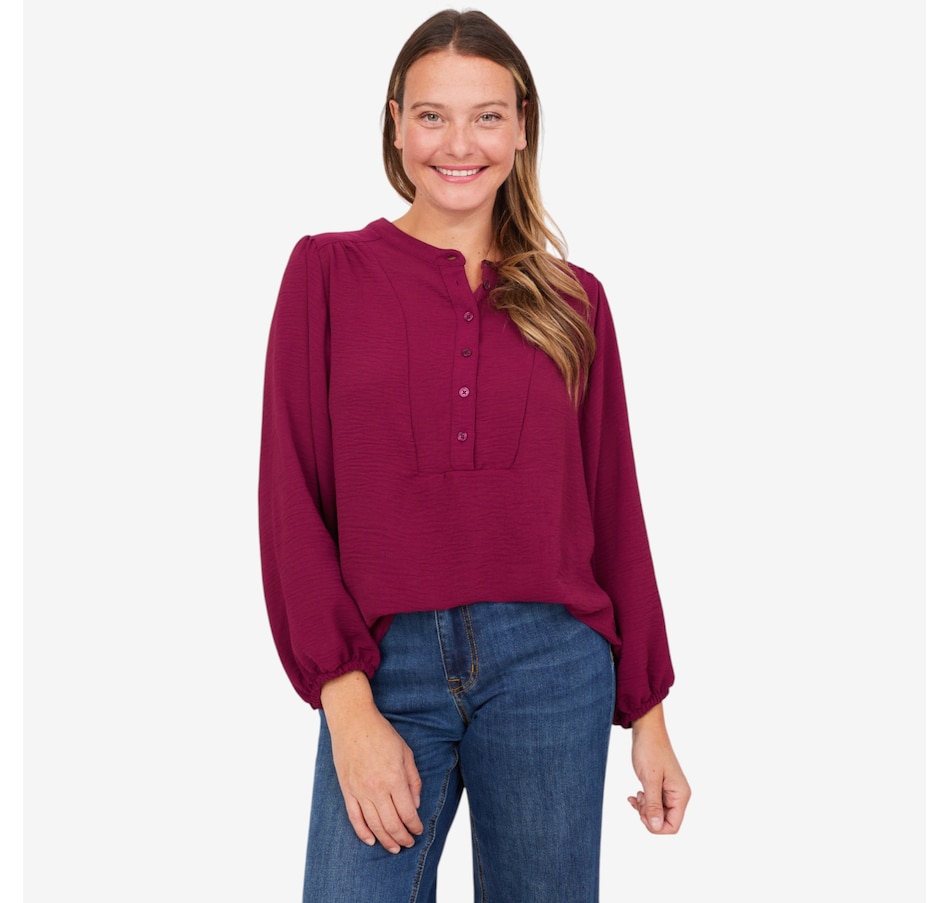 Image 230253_PLWI.jpg, Product 230-253 / Price $59.88, claudia ev Long Sleeve Blouse from claudia ev on TSC.ca's Fashion department