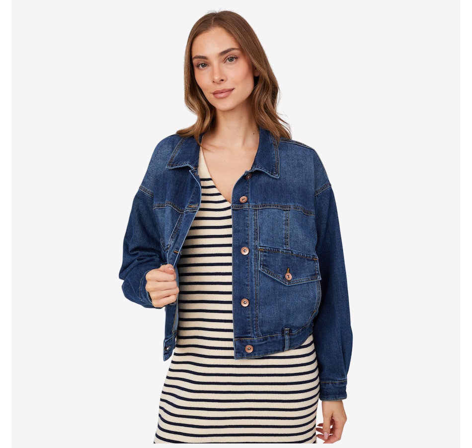 Image 230259_ALTMORE1.jpg, Product 230-259 / Price $84.88, claudia ev Jean Jacket with Sweater Friendly Sleeves from claudia ev on TSC.ca's Fashion department