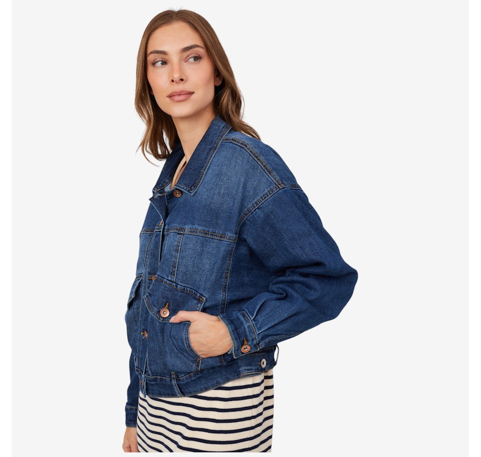 Image 230259_ALTMORE2.jpg, Product 230-259 / Price $84.88, claudia ev Jean Jacket with Sweater Friendly Sleeves from claudia ev on TSC.ca's Fashion department