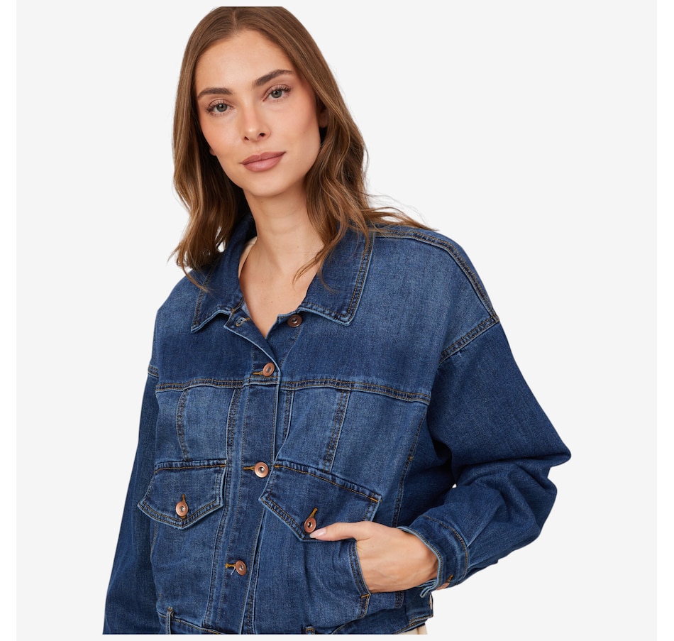 Image 230259_ANTBE.jpg, Product 230-259 / Price $84.88, claudia ev Jean Jacket with Sweater Friendly Sleeves from claudia ev on TSC.ca's Fashion department