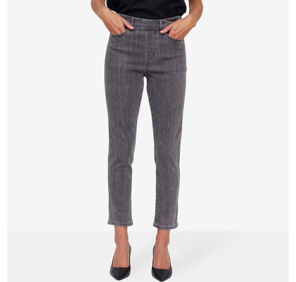 Image 230277_ALTMORE1.jpg, Product 230-277 / Price $74.00, claudia ev Pull-On Slim Ankle Pant with Glitter from claudia ev on TSC.ca's Fashion department