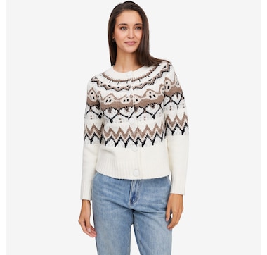 claudia ev Button Front Sweater Cardigan