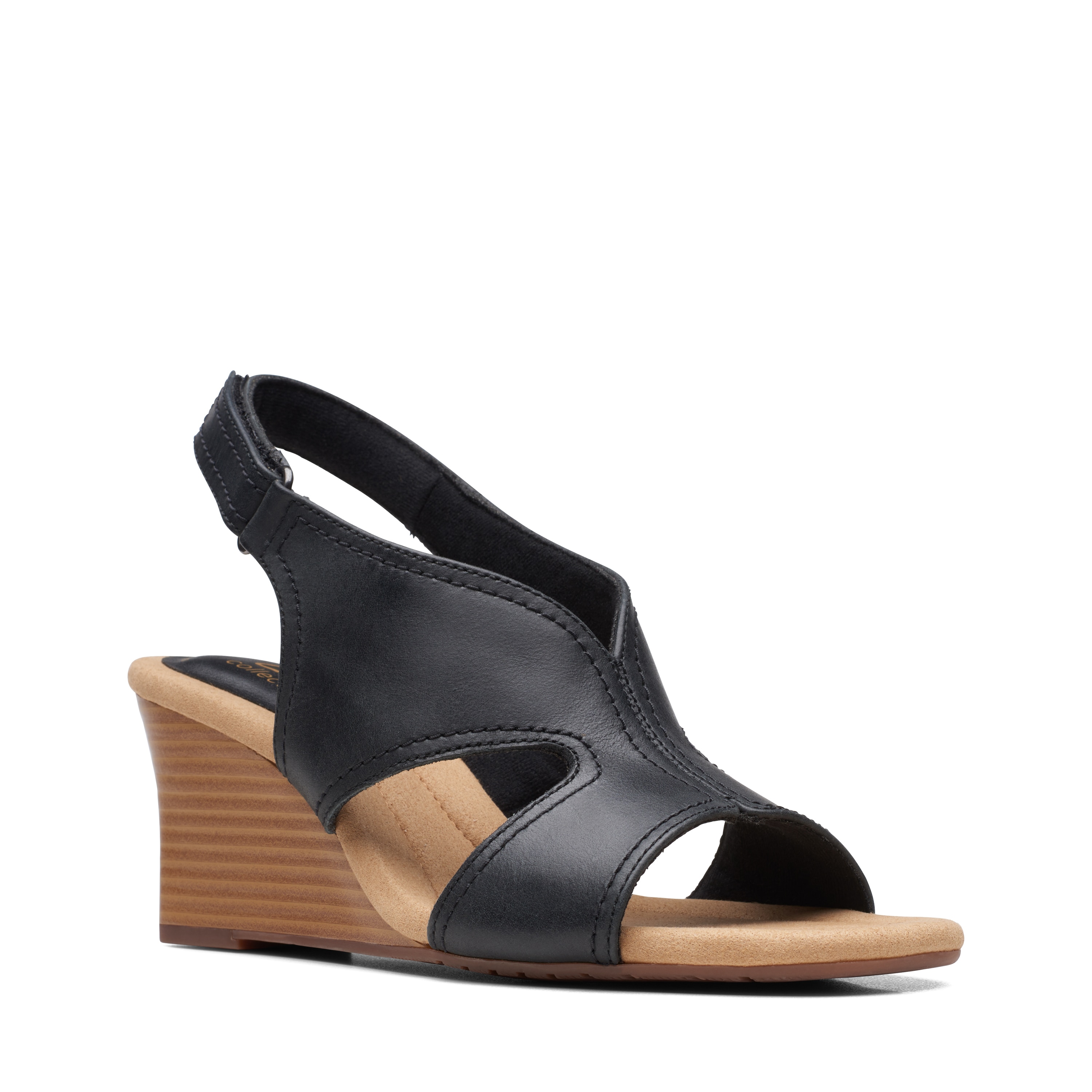 Clarks grey wedge sale sandals