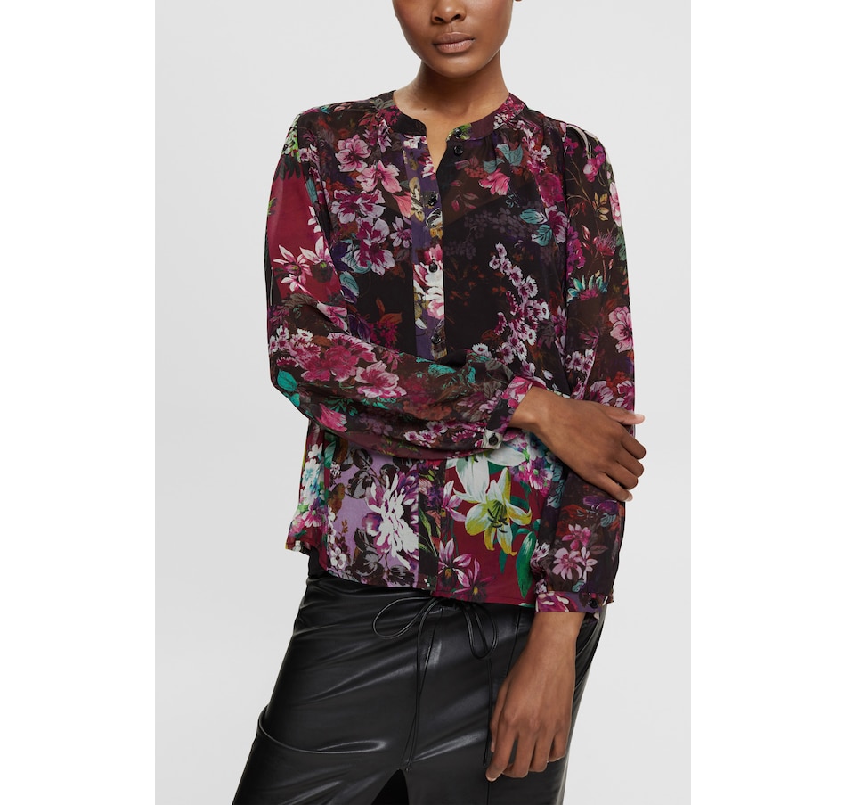 ESPRIT - Recycled: chiffon blouse at our online shop