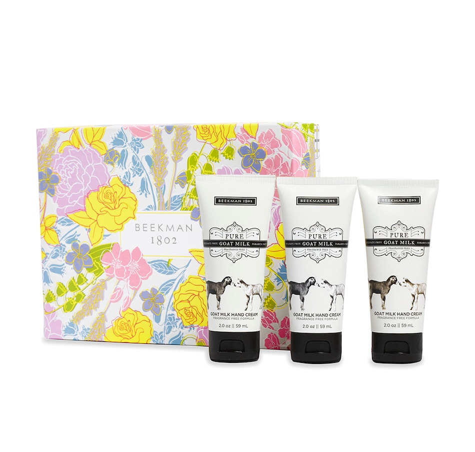 Image 230895_PURMK.jpg, Product 230-895 / Price $24.99, Beekman 1802 Goat Milk Hand Cream Trio Boxed Set from Beekman 1802 on TSC.ca's Beauty department