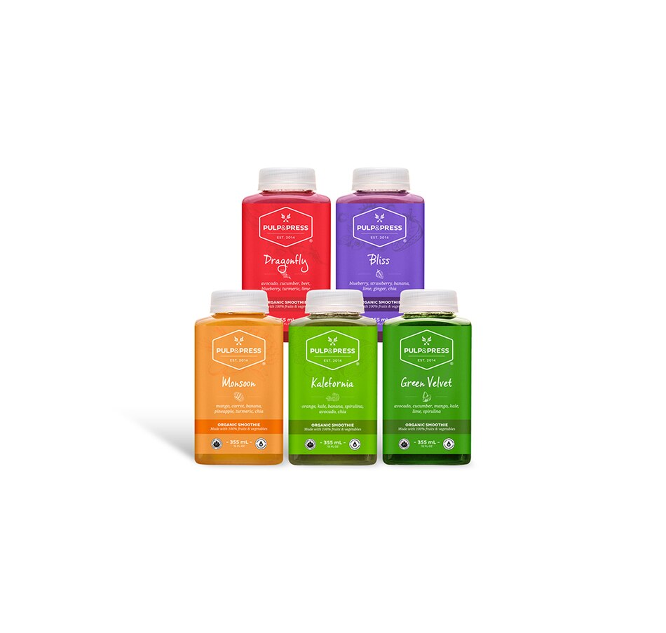 Image 231063.jpg, Product 231-063 / Price $159.00, 60-Day Auto-Delivery Pulp & Press Organic Smoothie 25 Pack from Pulp & Press on TSC.ca's Health & Fitness department