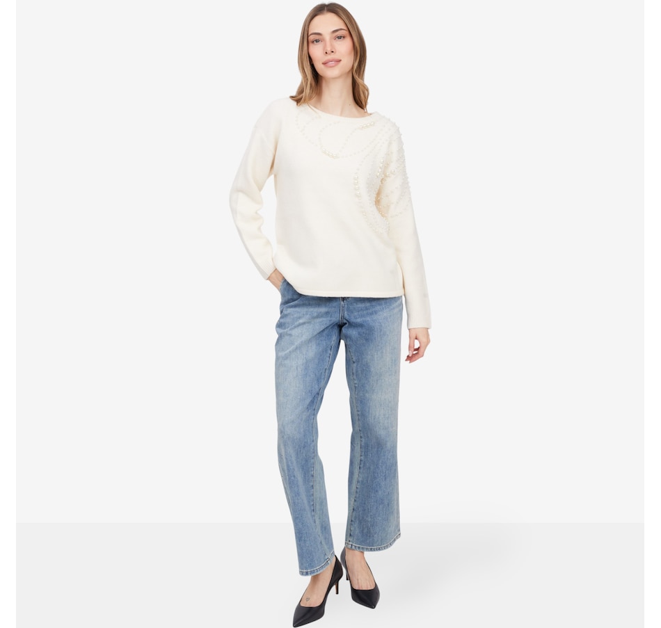 Image 231393_ALTMORE1.jpg, Product 231-393 / Price $74.88, claudia ev Crew Neck Sweater with Pearls from claudia ev on TSC.ca's Fashion department