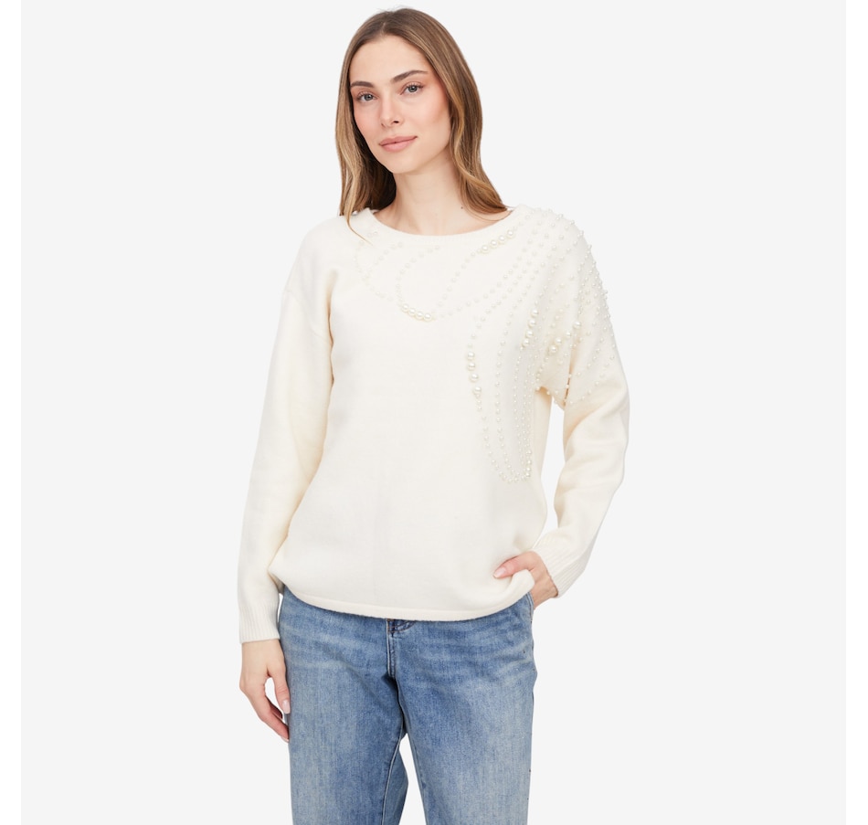 Image 231393_ALTMORE2.jpg, Product 231-393 / Price $74.88, claudia ev Crew Neck Sweater with Pearls from claudia ev on TSC.ca's Fashion department