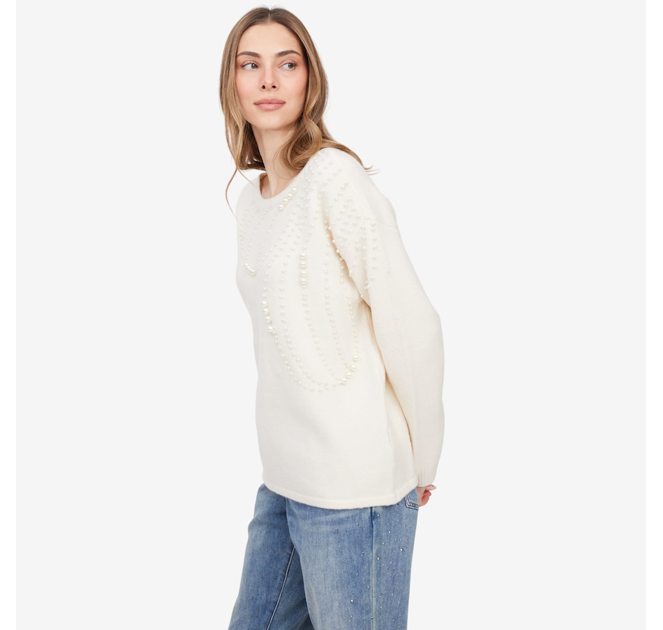 Image 231393_ALTMORE3.jpg, Product 231-393 / Price $74.88, claudia ev Crew Neck Sweater with Pearls from claudia ev on TSC.ca's Fashion department