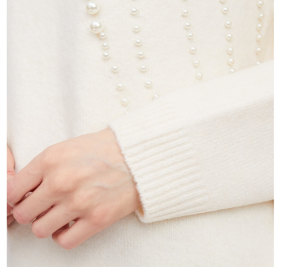 Image 231393_ALTMORE6.jpg, Product 231-393 / Price $74.88, claudia ev Crew Neck Sweater with Pearls from claudia ev on TSC.ca's Fashion department