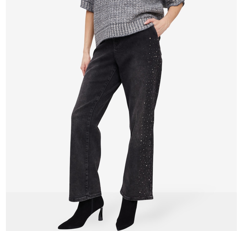 Image 231395_JEWGY.jpg, Product 231-395 / Price $99.00, claudia ev Super Straight Jean with Stones from claudia ev on TSC.ca's Fashion department