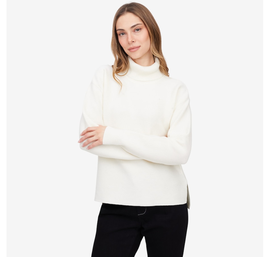 Image 231397_ALTMORE2.jpg, Product 231-397 / Price $99.00, claudia ev Turtle Neck High Low Sweater with Side Slits from claudia ev on TSC.ca's Fashion department
