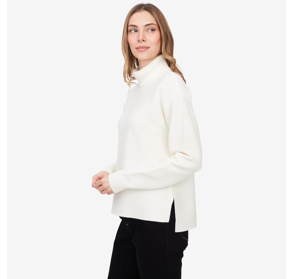 Image 231397_ALTMORE3.jpg, Product 231-397 / Price $99.00, claudia ev Turtle Neck High Low Sweater with Side Slits from claudia ev on TSC.ca's Fashion department