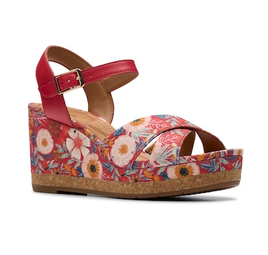 Clarks Chicly Floral Wedge Sandal