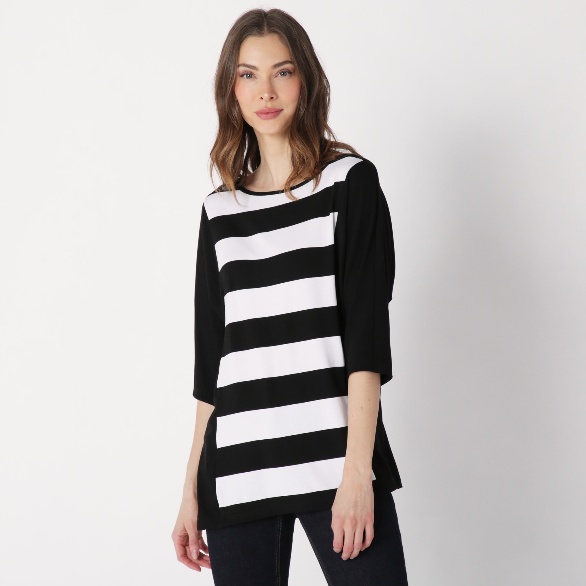 Clothing & Shoes - Tops - Shirts & Blouses - Bellina Wide Stripe